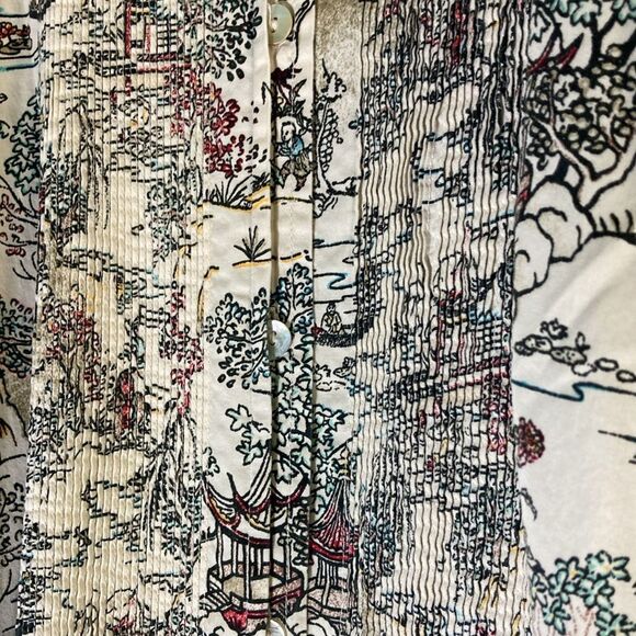 Chicos 3 Womens Vintage Size XL Button Front Long Sleeve Shirt 46" Bust - Picture 8 of 16